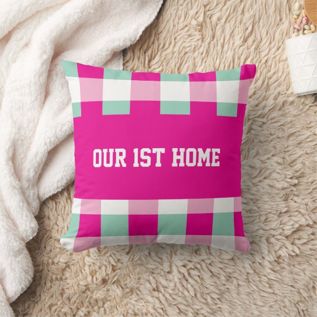 Almofada Gingham Pattern Our 1rua Home Travesseiro decorati (Cobertor)