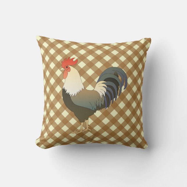 ALMOFADA GINGHAM ROOSTER (Frente)