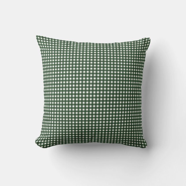 Almofada Gingham Verde e Branco (Frente)