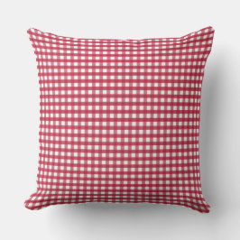Almofada Gingham Vermelho e Branco