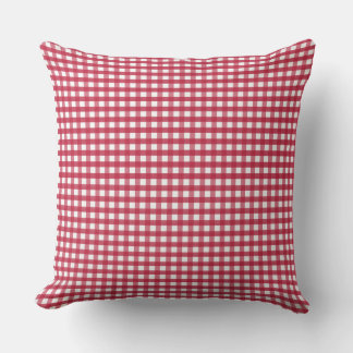 Almofada Gingham Vermelho e Branco