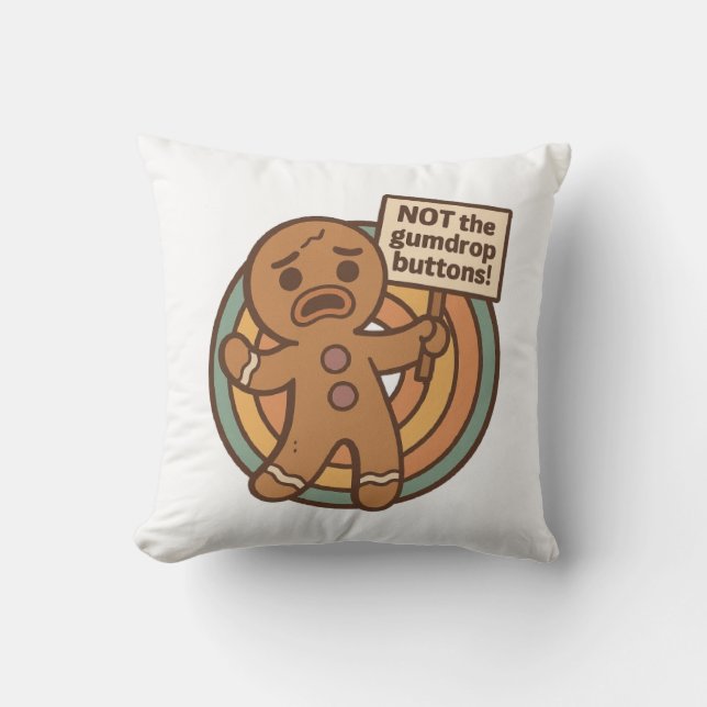 Almofada Gingy Gingerbread Christmas Throw Pillow (Frente)