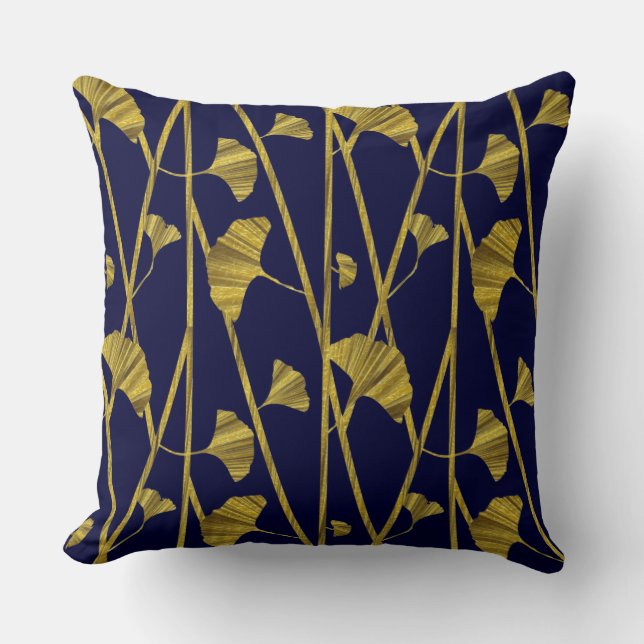 Almofada ginkgo dourado (Frente)
