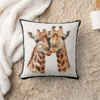 Girafa-branca adora Travesseiro decorativo-animal 