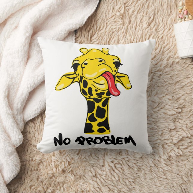 Almofada Girafa Despreocupada: Atitude SEM PROBLEMA (Cobertor)