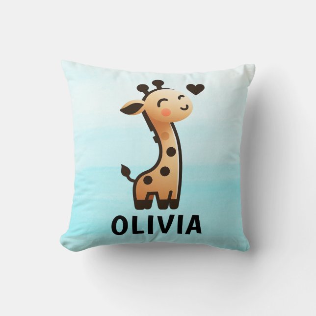 Almofada Girafa Enxuta e Fofa Personalizada (Frente)