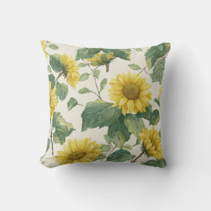 Almofada Girasol Floral Clássico Rústico & Elegante
