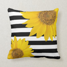 Girassóis Amarelos com faixas brancas e pretas