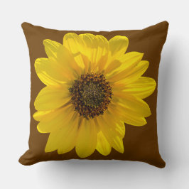 Almofada Girassol (Helianthus) iluminado de trás pelo sol