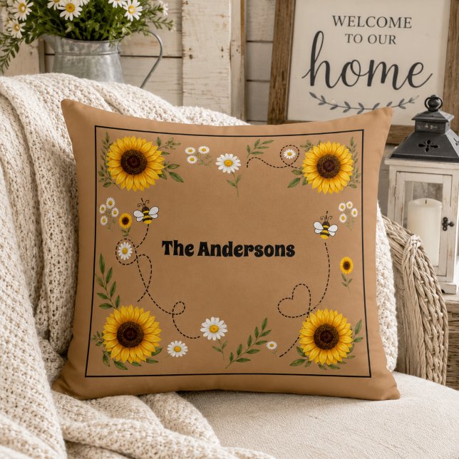 Almofada Girassol Personalizado   (Criador carregado)
