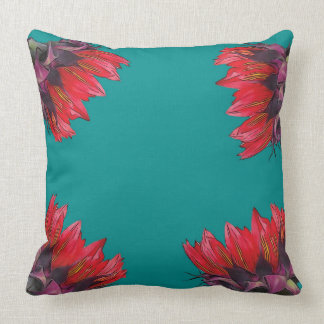 Almofada Girassol vermelho no travesseiro decorativo de