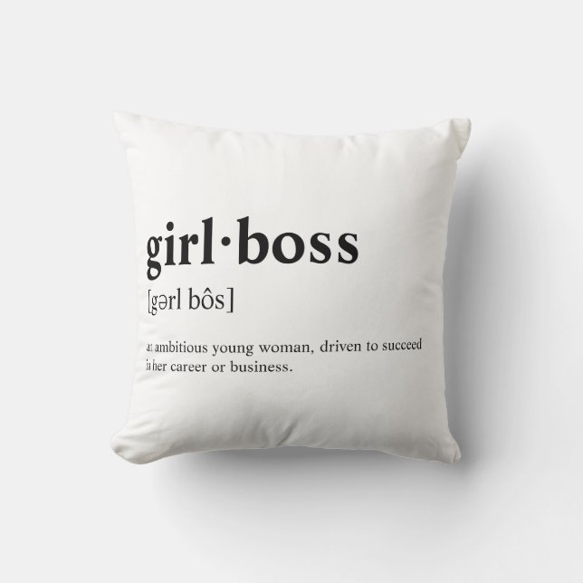 Almofada Girlboss - significado do dicionário (Frente)