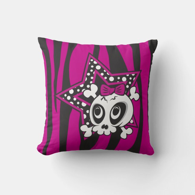 Almofada Girlie Emo Skull (Frente)