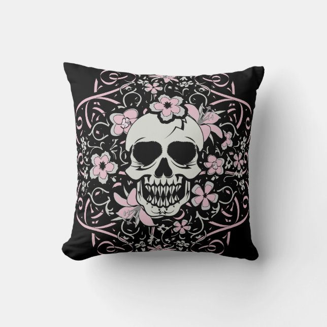Almofada Girlie Vintage Skull (Frente)