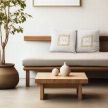 Girls Faux White Leather Marble Monograma Dourado