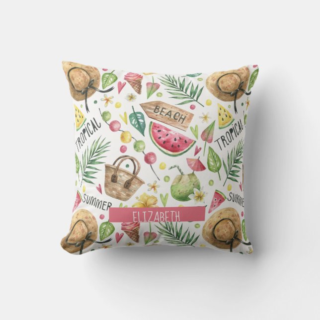 Almofada Girly Colorful Beach Relax (Frente)