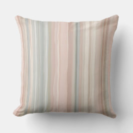 Almofada Girly Pink and Mint Modern Coastal Stripe