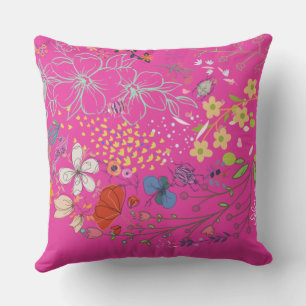 Almofada Girly Primavera Floral Violet