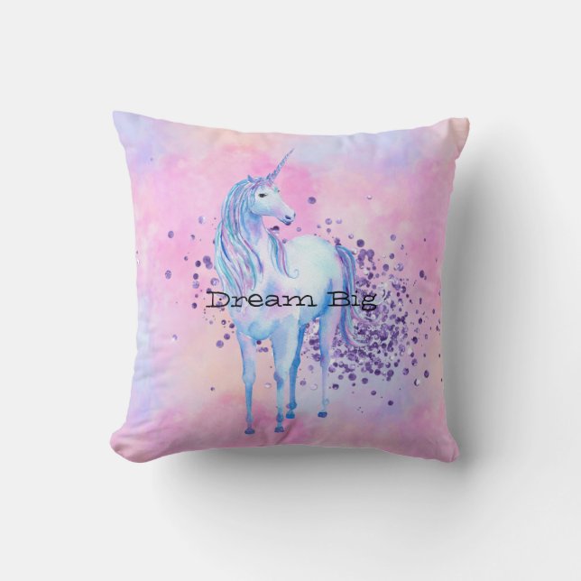 Almofada Girly Purple Sparkle Unicorn (Frente)