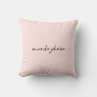 Girly Typografia Rosa claro Monograma Nome do Chei
