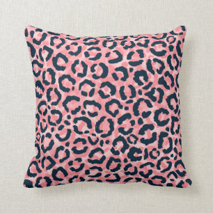 Almofada Giry Artsy Pink Blue Leopard Impressão Animal