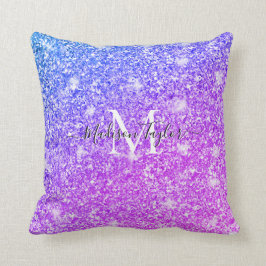 Almofada Giry Purple e Pink Glitter Monographic Name   