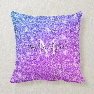 Almofada Giry Purple e Pink Glitter Monographic Name