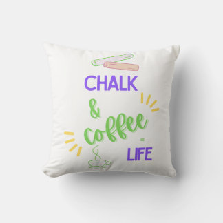 Almofada Giz e Café = Vida