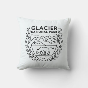 Almofada Glaciar National Park Bear Emblem