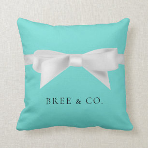 Almofada Glam Moderno do Arco Branco de Teal