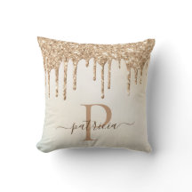 Glam Ouro Brilho Gotas Monograma Elegante