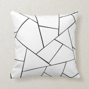 Almofada Glam Preto Branco Geométrico #1 #geo #decor