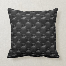 Almofada Glam Preto De Luxo Glam De Couro Pulverizado