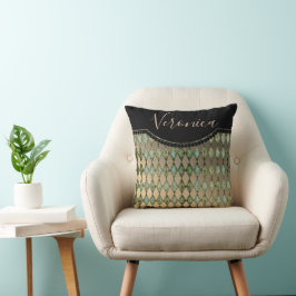 Almofada Glam Turquoise Harlequin Personalizado