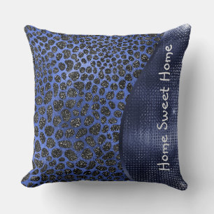 Almofada Glama de Padrão de Pele de Animal Azul Personaliza