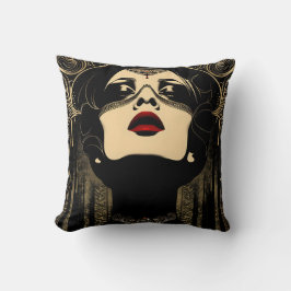 Almofada Glamorous Gothic Roaring 20's Woman