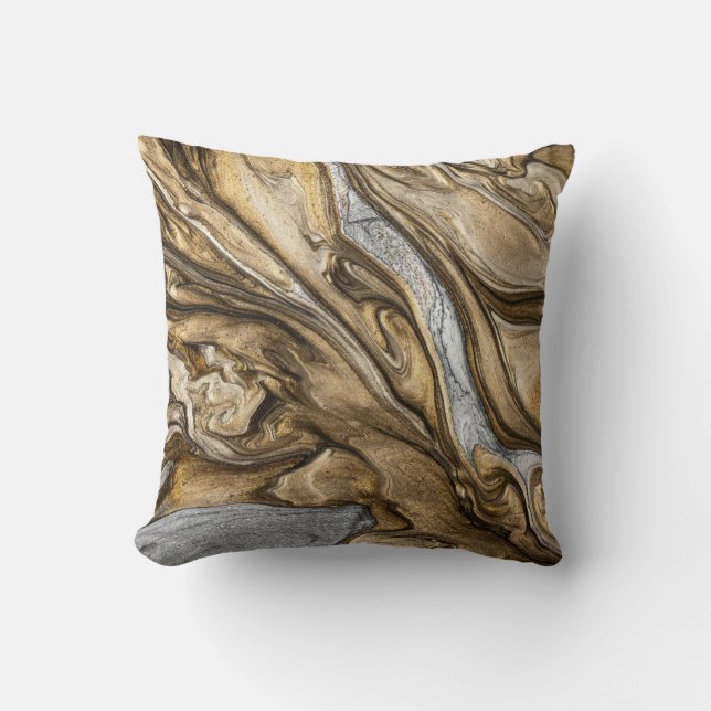 Almofada glamour 002 cores castanhas líquidas (Frente)