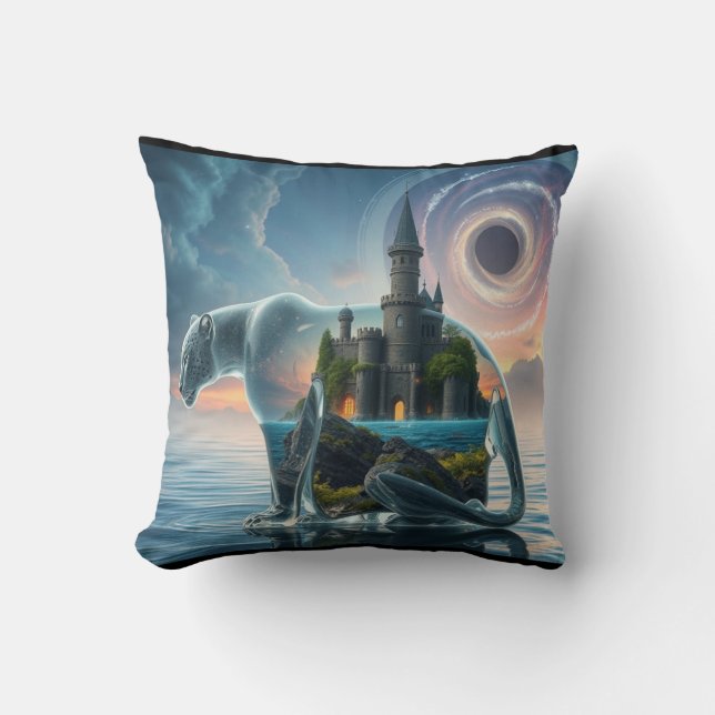 Almofada Glass Lepard Cosmic Castle & Bunny, Panda & Puppy (Frente)