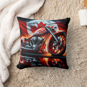 Almofada Gleams de motocicleta com chamas