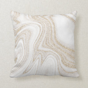 Almofada Glitor de ouro branco moderno