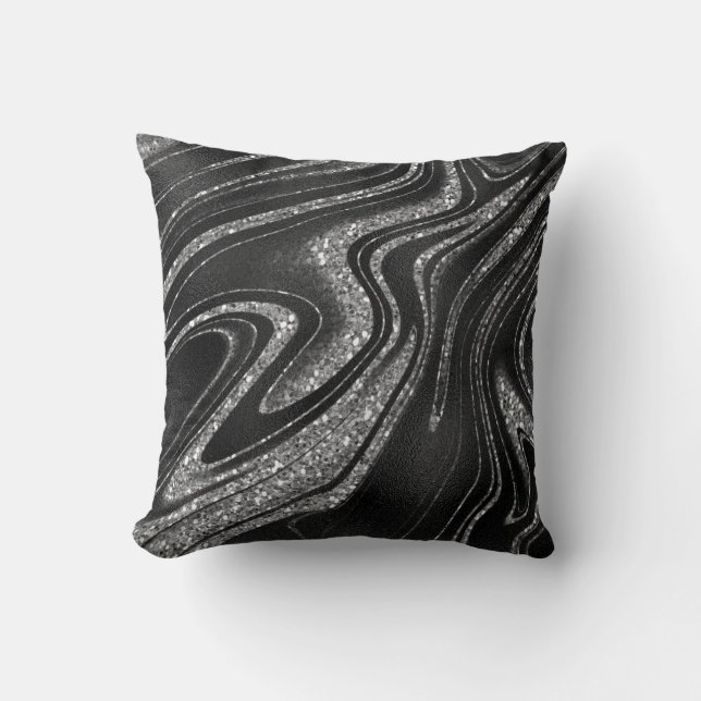 Almofada Glitter de Prata Sparkle (Frente)