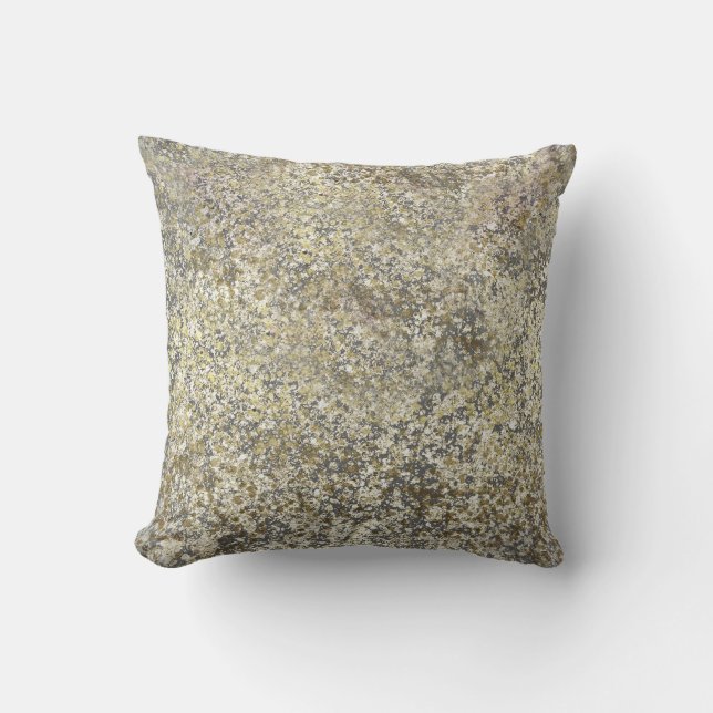 Almofada Glitter Dourado Crackle Moderno de Glicle Chic Spa (Frente)