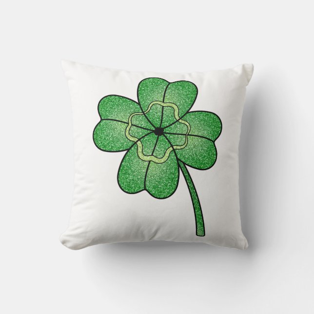 Almofada Glitter Four Leaf Clover (Frente)