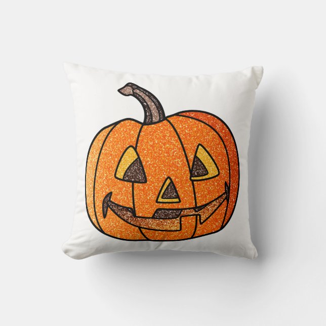Almofada Glitter Jack O'Lantern (Frente)