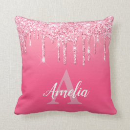 Almofada Glitter Rosa Coloca Gotas Adicione Sua Própria Gar