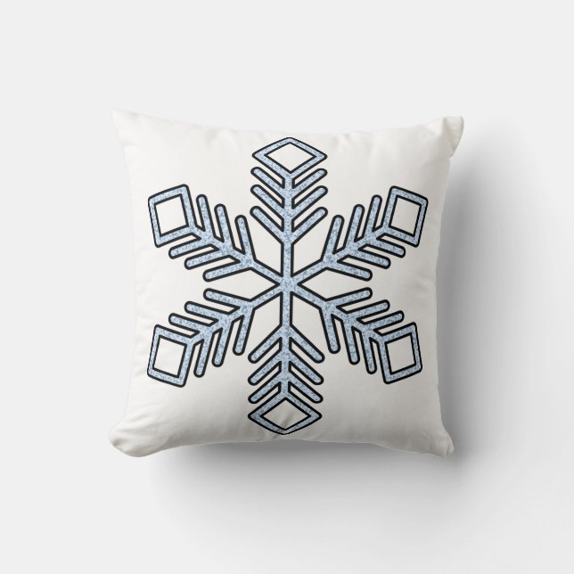 Almofada Glitter Snowflake - Baby Blue Branches (Frente)