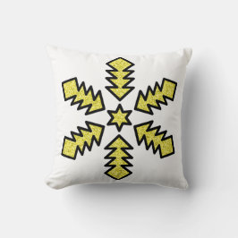 Almofada Glitter Snowflake - Yellow Star