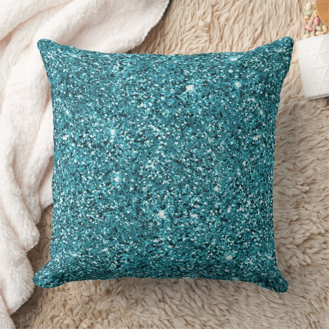 Almofada Glitter Verde-Teal (Cobertor)