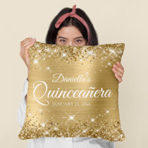 Glittery Gold Foil 15 Quinze Anos
