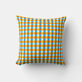 Almofada Globe Check yellow back Square